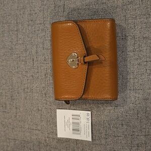 NWT kate spade pebbled leather warm ginger wallet